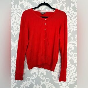4/$25 •‎ Primark Gold Button Rudy Red Cardigan